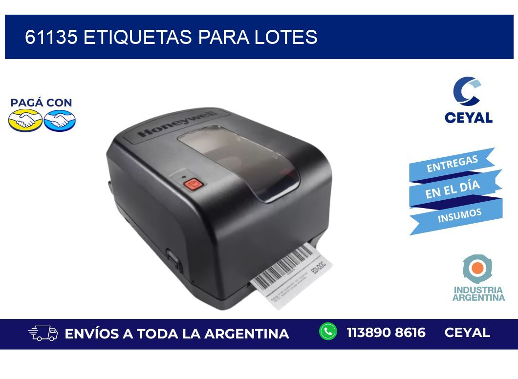 61135 ETIQUETAS PARA LOTES