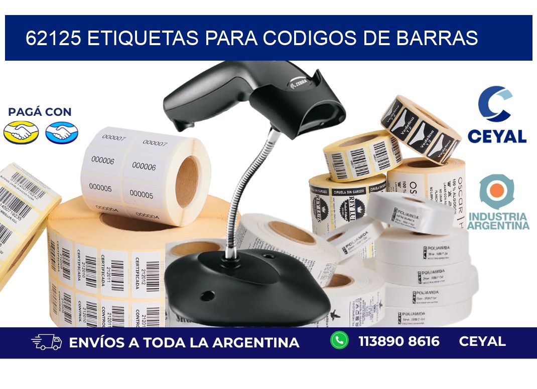 62125 ETIQUETAS PARA CODIGOS DE BARRAS