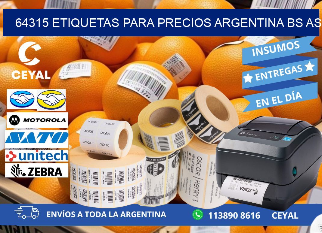 64315 ETIQUETAS PARA PRECIOS ARGENTINA BS AS