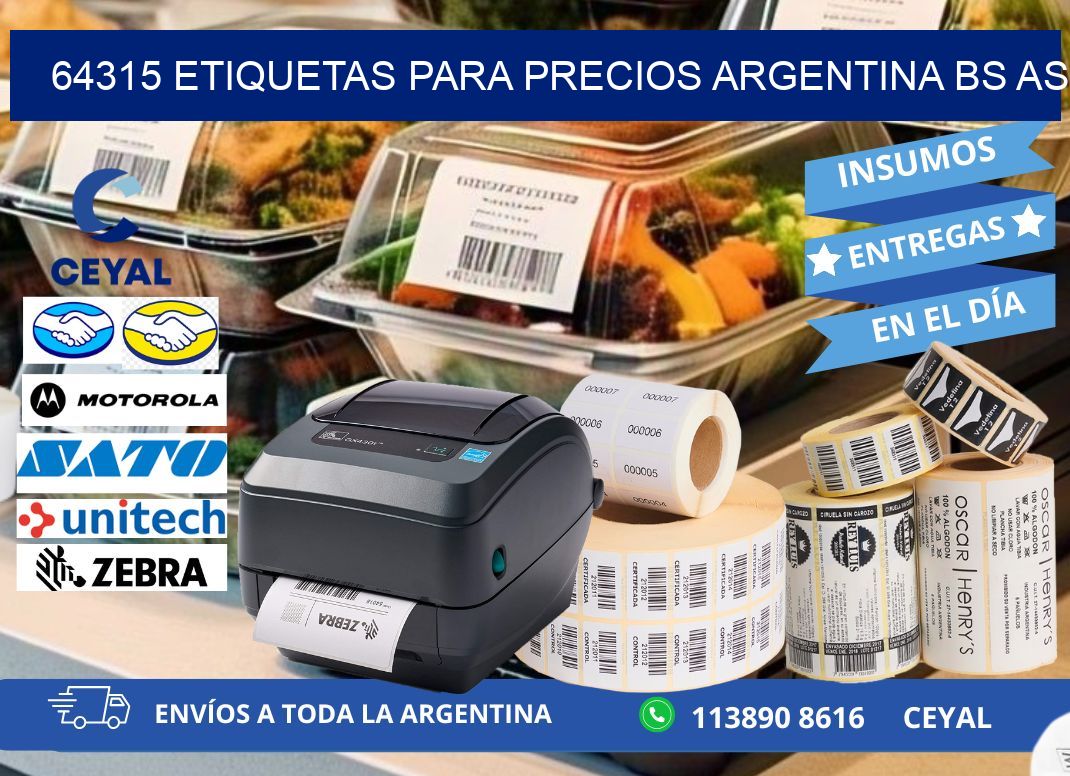 64315 ETIQUETAS PARA PRECIOS ARGENTINA BS AS