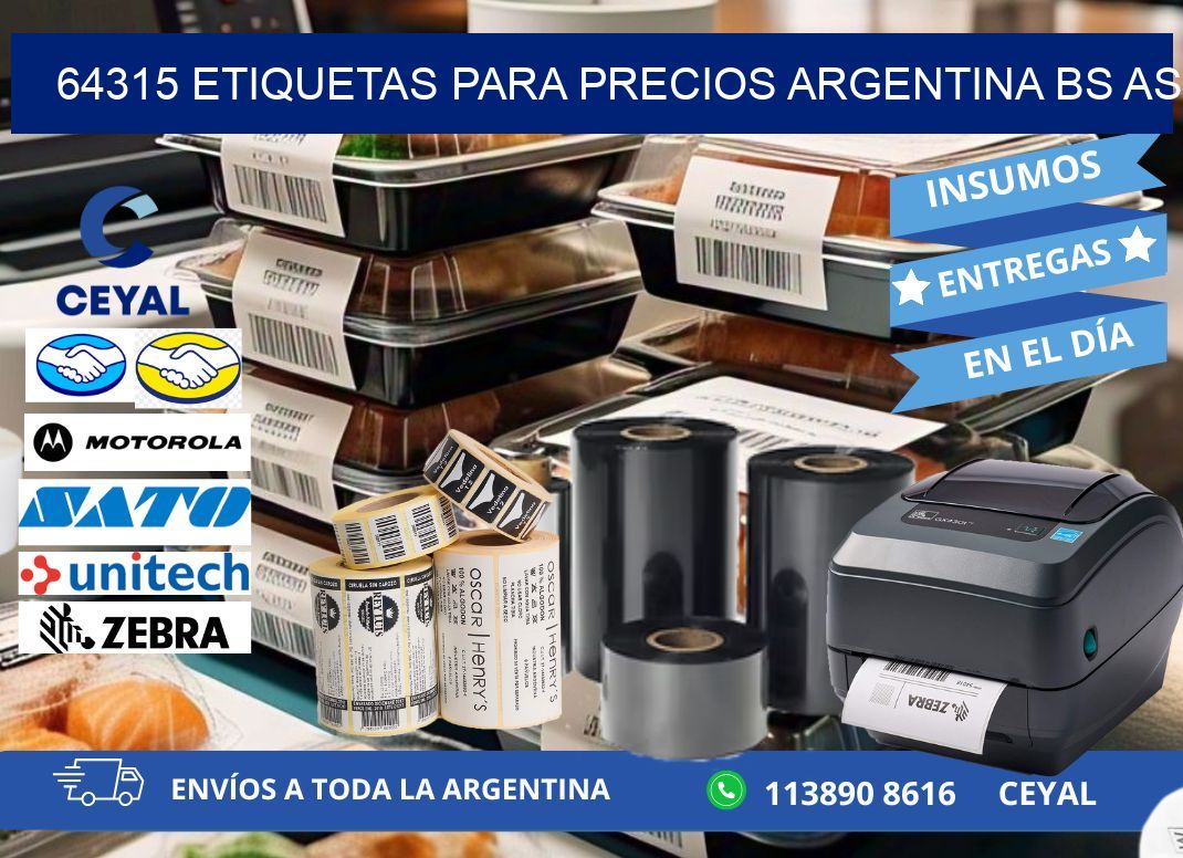 64315 ETIQUETAS PARA PRECIOS ARGENTINA BS AS