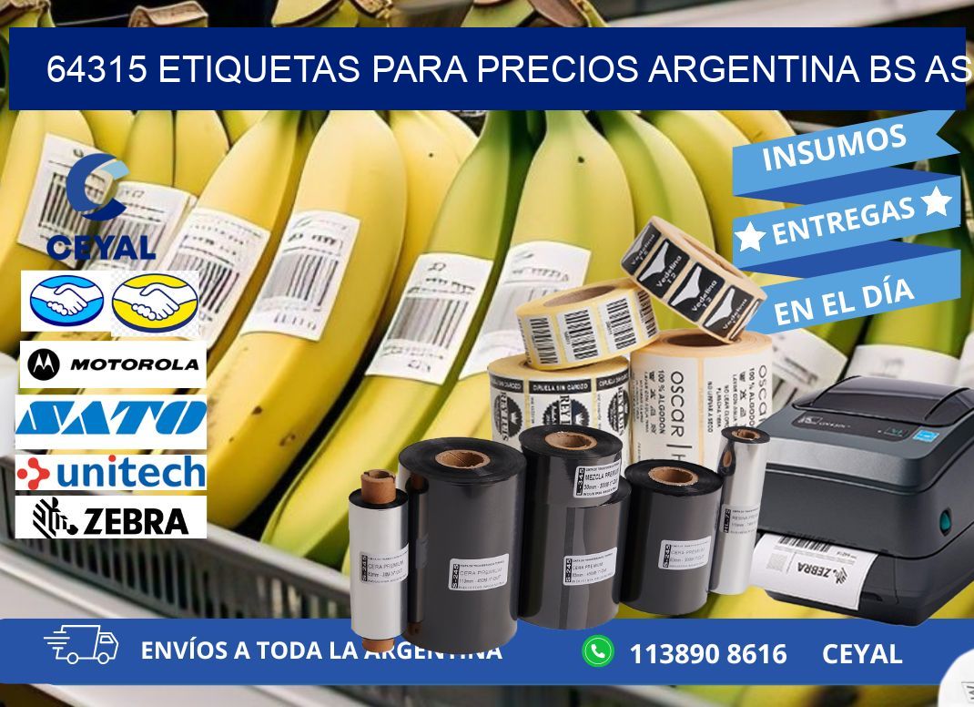 64315 ETIQUETAS PARA PRECIOS ARGENTINA BS AS