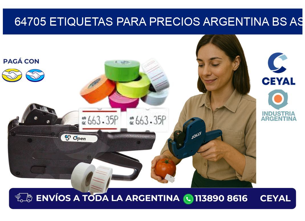 64705 ETIQUETAS PARA PRECIOS ARGENTINA BS AS