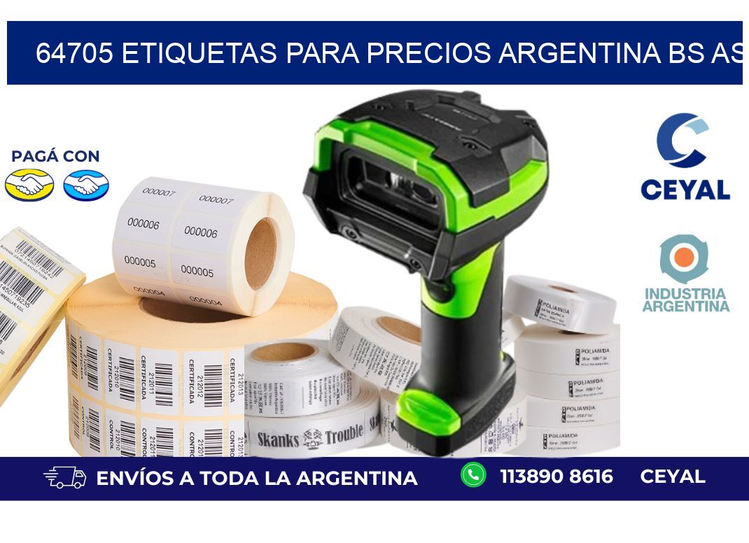 64705 ETIQUETAS PARA PRECIOS ARGENTINA BS AS