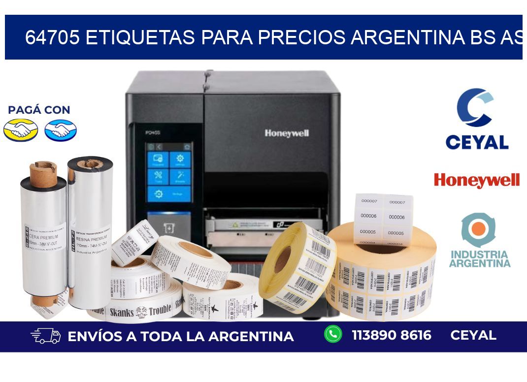 64705 ETIQUETAS PARA PRECIOS ARGENTINA BS AS