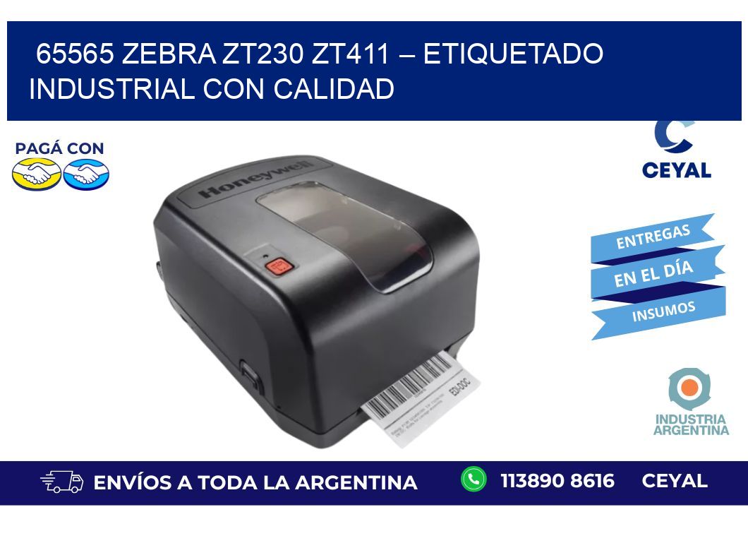 65565 Zebra ZT230 ZT411 – Etiquetado Industrial con Calidad