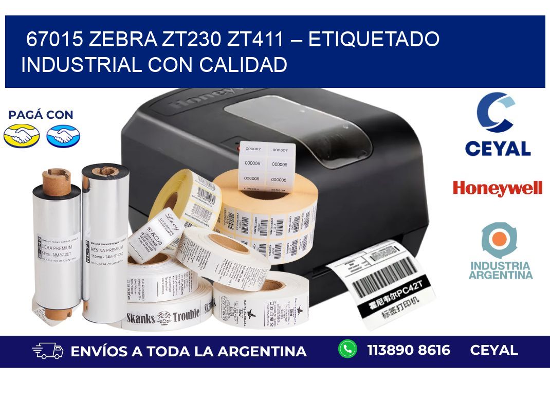 67015 Zebra ZT230 ZT411 – Etiquetado Industrial con Calidad