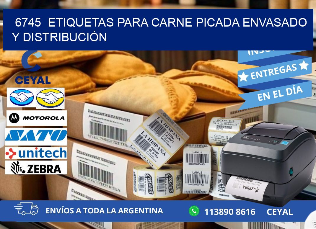 6745  ETIQUETAS PARA CARNE PICADA ENVASADO Y DISTRIBUCIÓN
