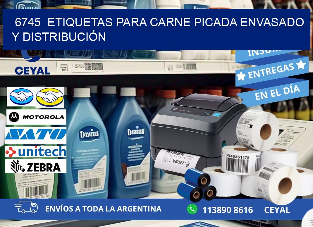 6745  ETIQUETAS PARA CARNE PICADA ENVASADO Y DISTRIBUCIÓN