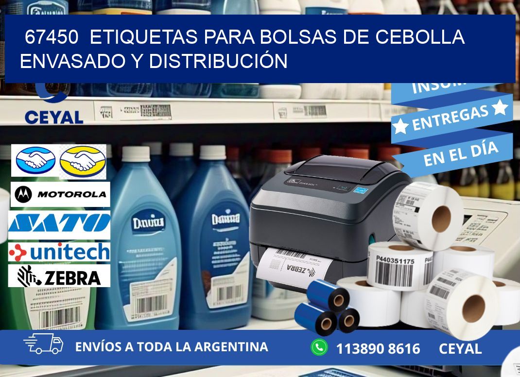 67450  ETIQUETAS PARA BOLSAS DE CEBOLLA ENVASADO Y DISTRIBUCIÓN