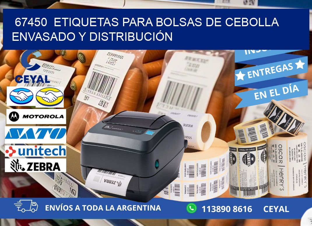 67450  ETIQUETAS PARA BOLSAS DE CEBOLLA ENVASADO Y DISTRIBUCIÓN