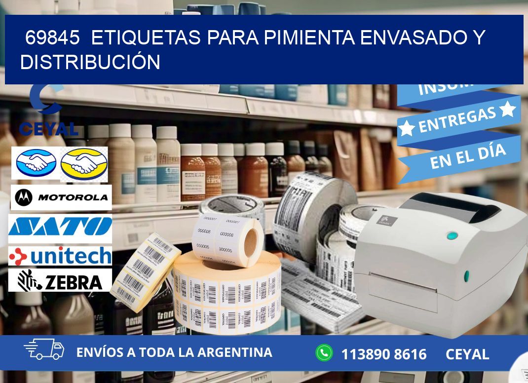 69845  ETIQUETAS PARA PIMIENTA ENVASADO Y DISTRIBUCIÓN