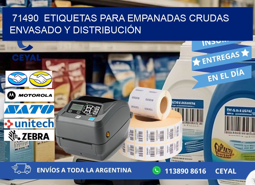 71490  ETIQUETAS PARA EMPANADAS CRUDAS ENVASADO Y DISTRIBUCIÓN