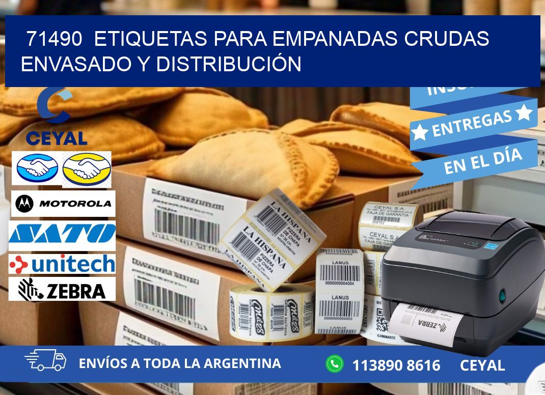 71490  ETIQUETAS PARA EMPANADAS CRUDAS ENVASADO Y DISTRIBUCIÓN