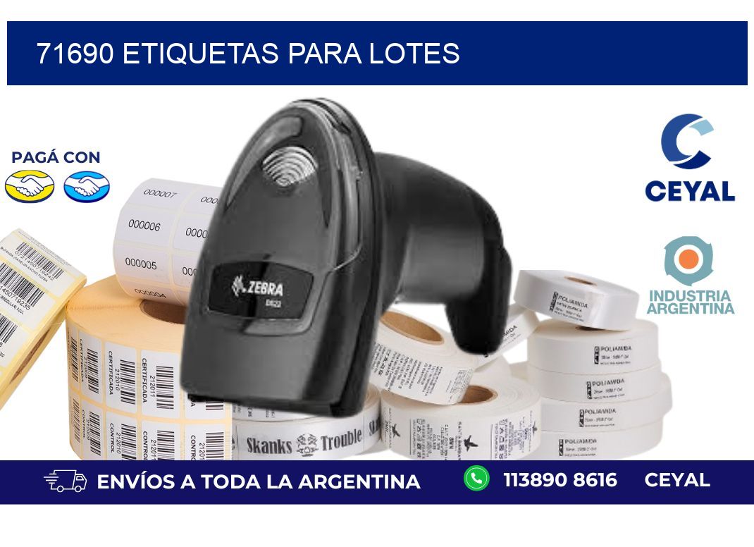 71690 ETIQUETAS PARA LOTES