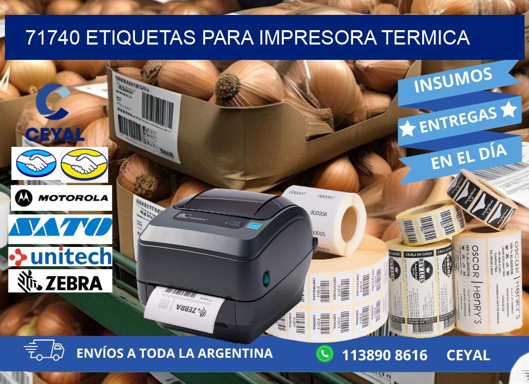 71740 ETIQUETAS PARA IMPRESORA TERMICA