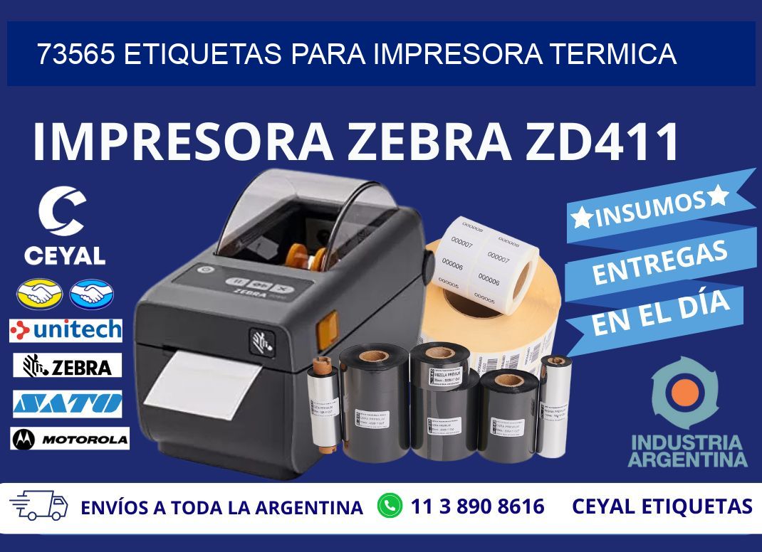 73565 ETIQUETAS PARA IMPRESORA TERMICA