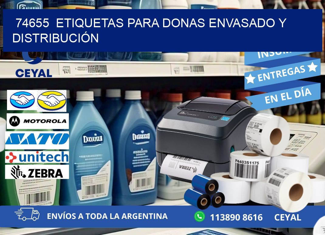 74655  ETIQUETAS PARA DONAS ENVASADO Y DISTRIBUCIÓN