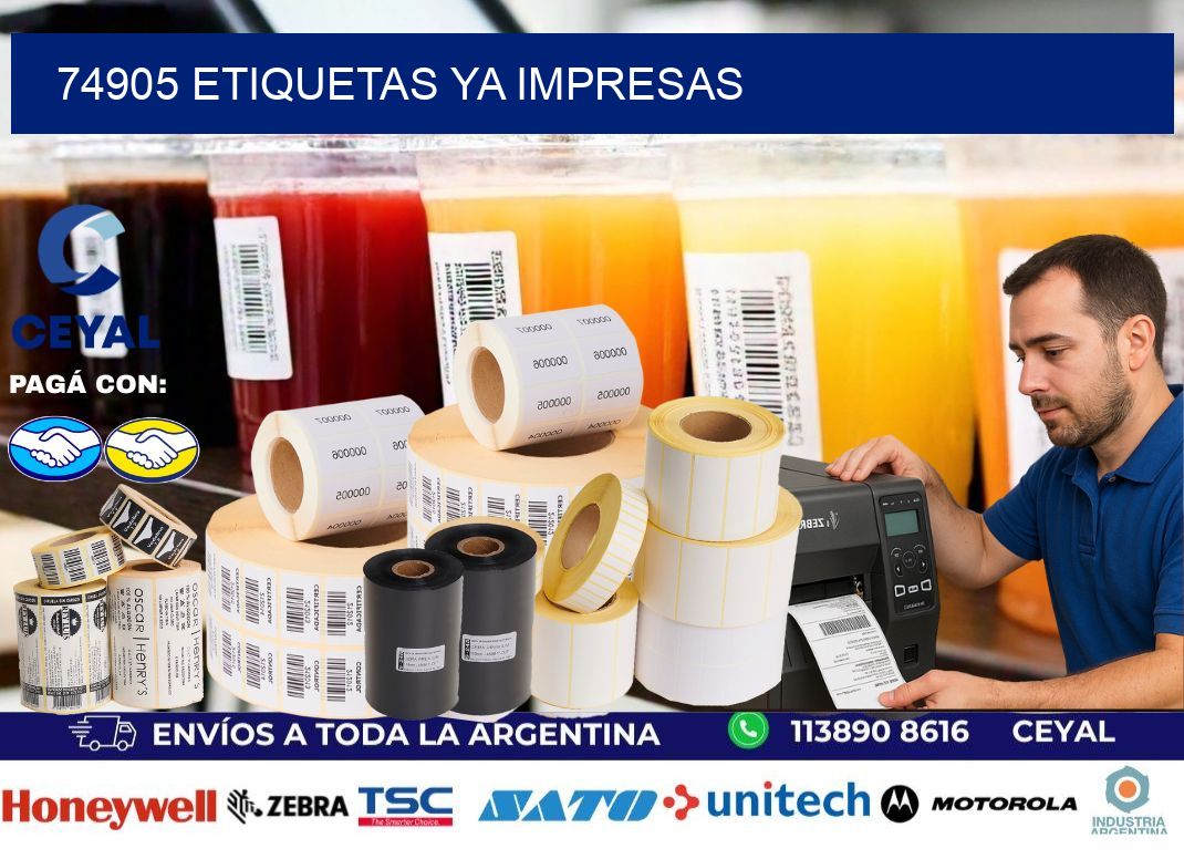 74905 ETIQUETAS YA IMPRESAS