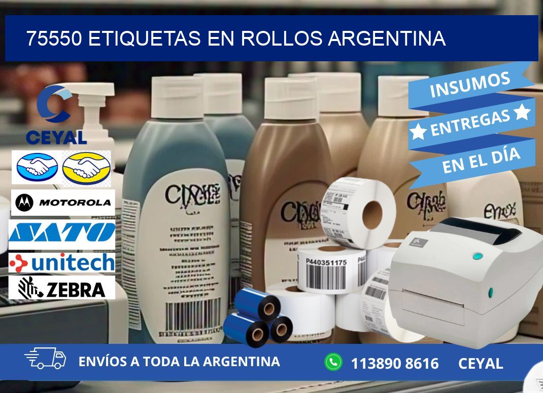75550 ETIQUETAS EN ROLLOS ARGENTINA