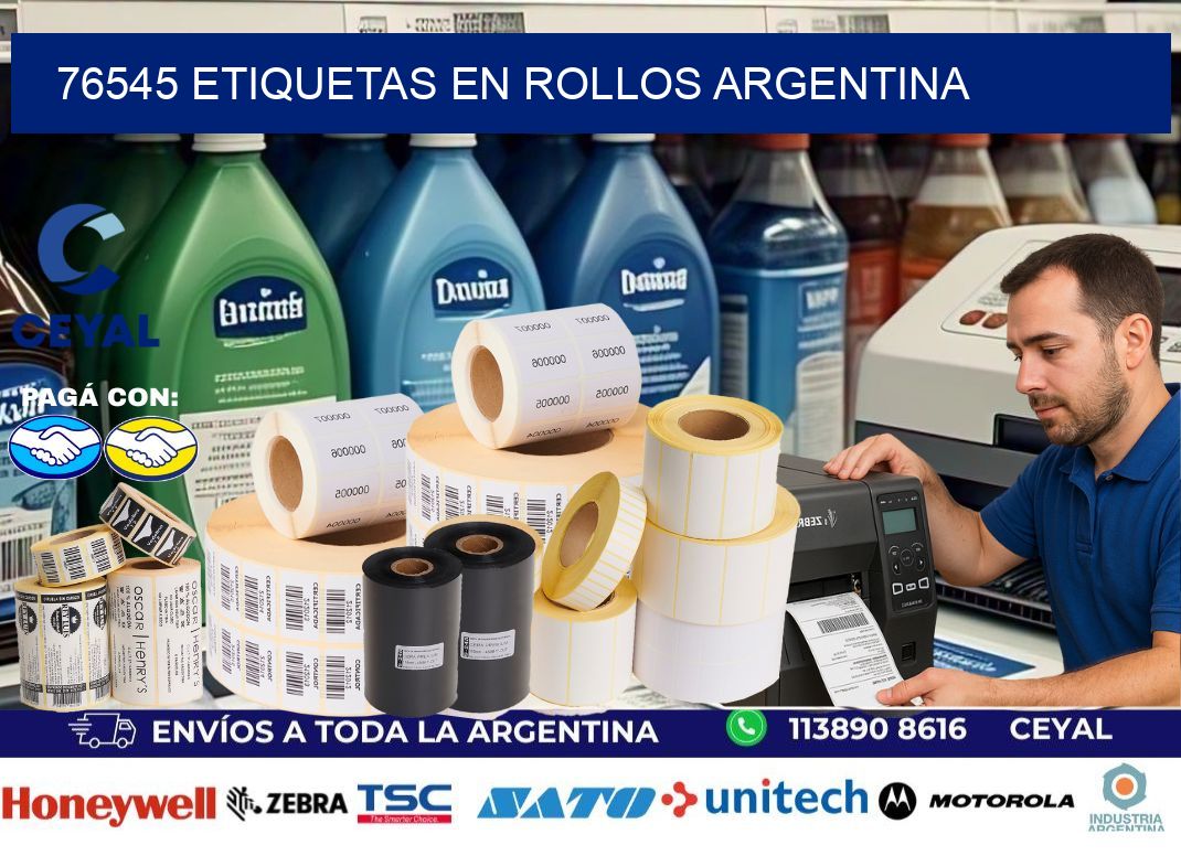 76545 ETIQUETAS EN ROLLOS ARGENTINA