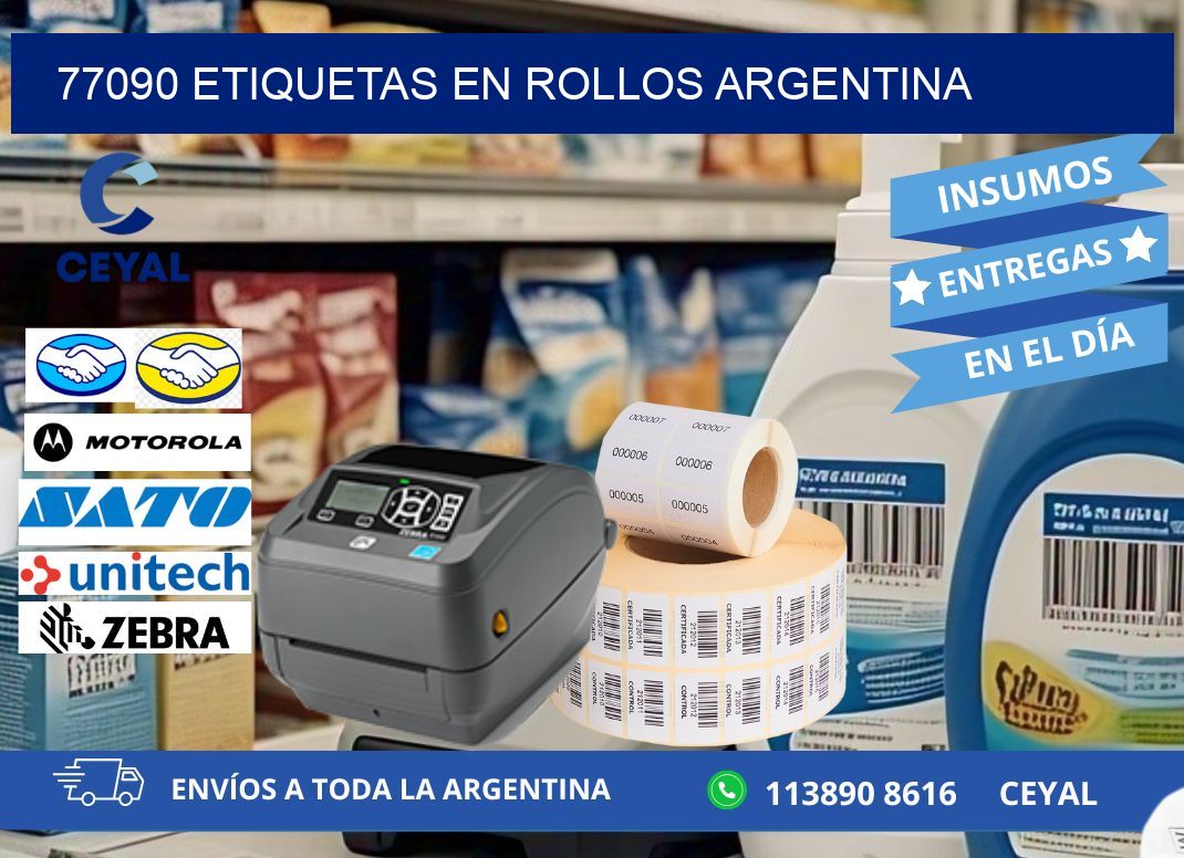 77090 ETIQUETAS EN ROLLOS ARGENTINA