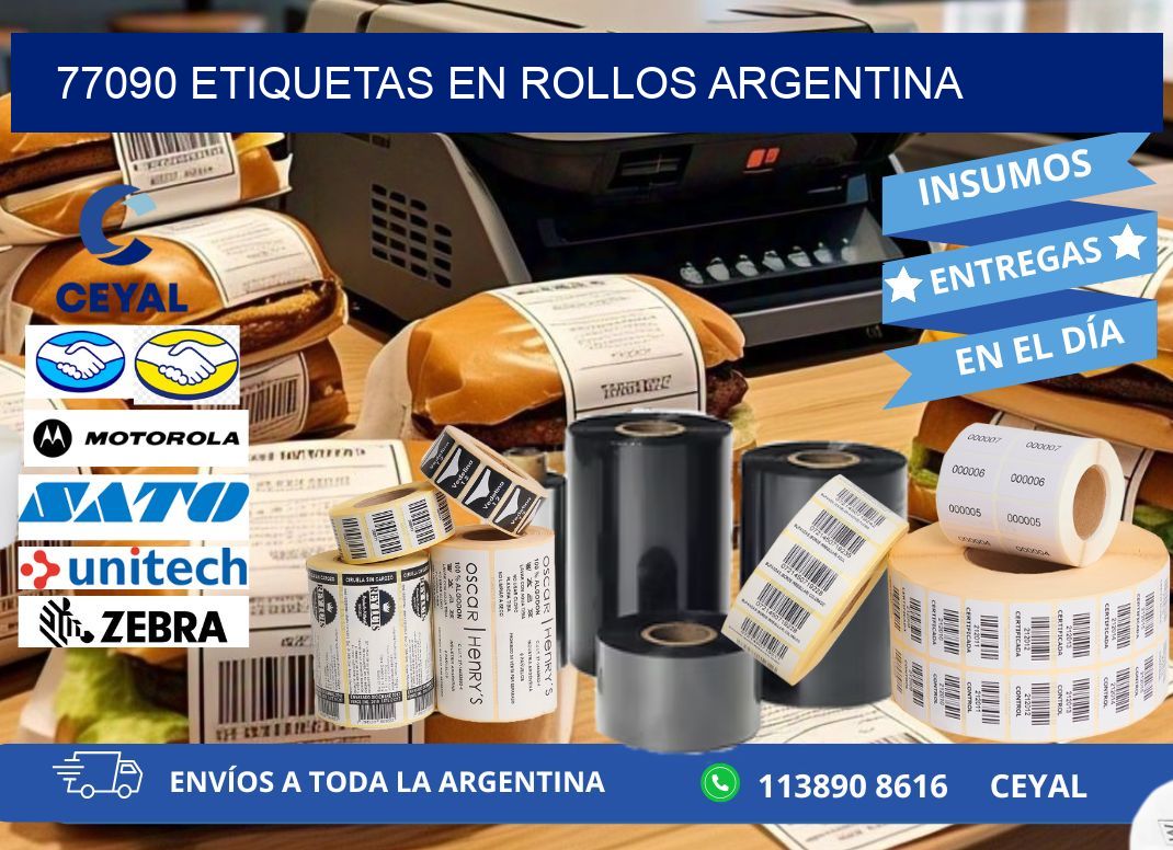 77090 ETIQUETAS EN ROLLOS ARGENTINA