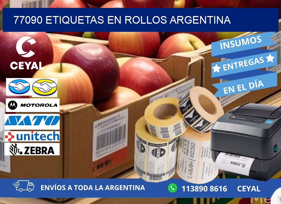 77090 ETIQUETAS EN ROLLOS ARGENTINA