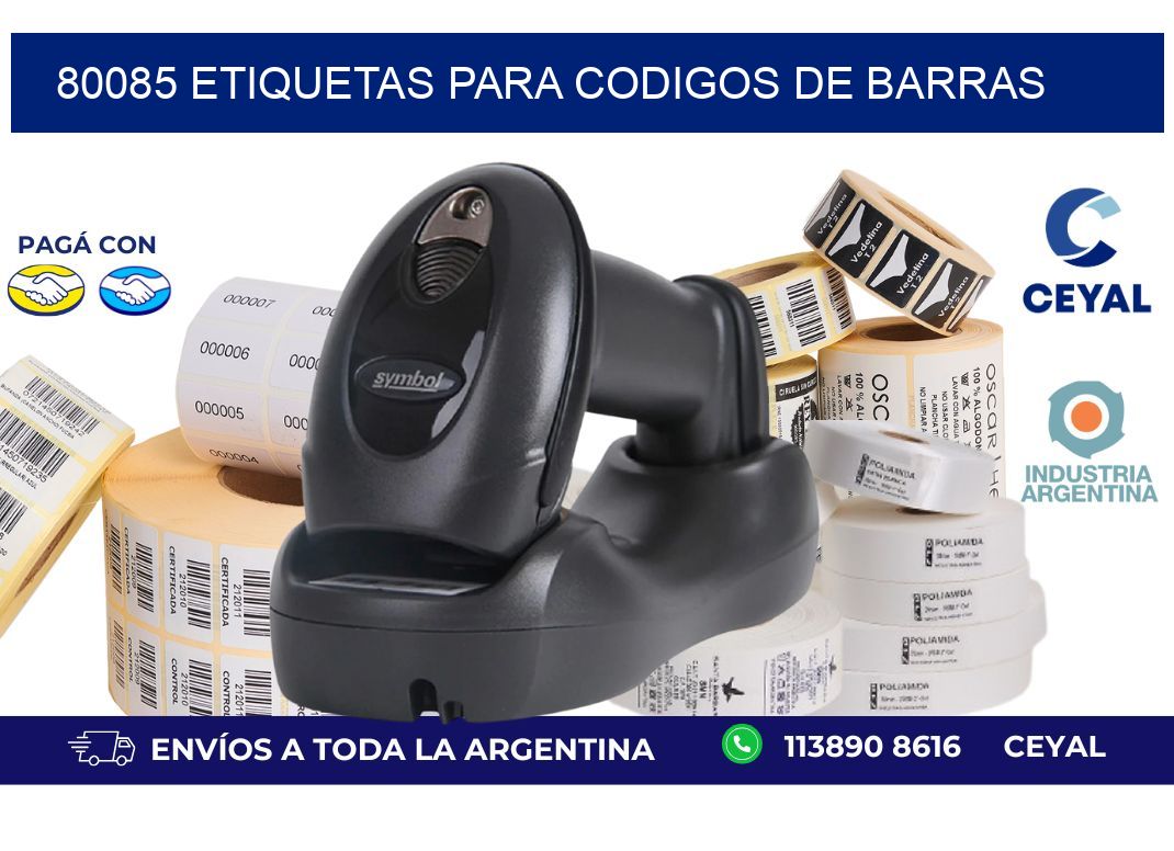 80085 ETIQUETAS PARA CODIGOS DE BARRAS