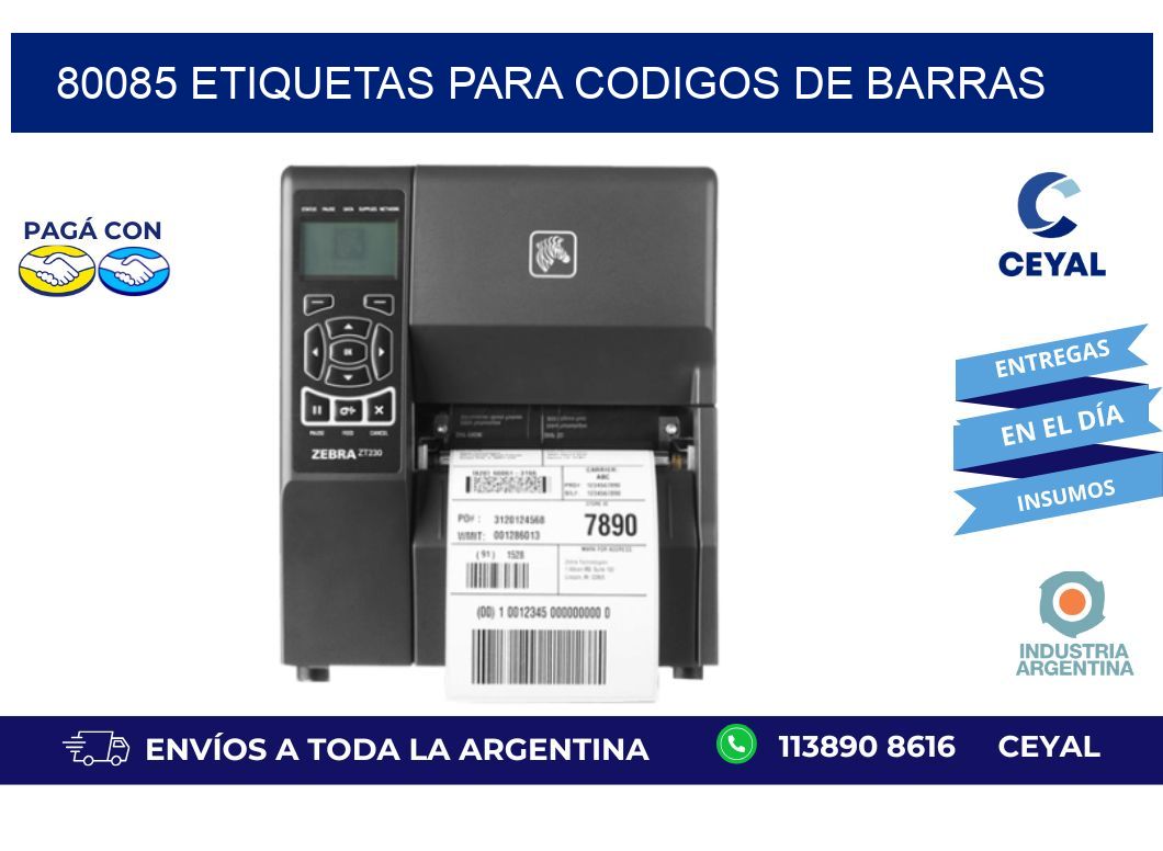 80085 ETIQUETAS PARA CODIGOS DE BARRAS