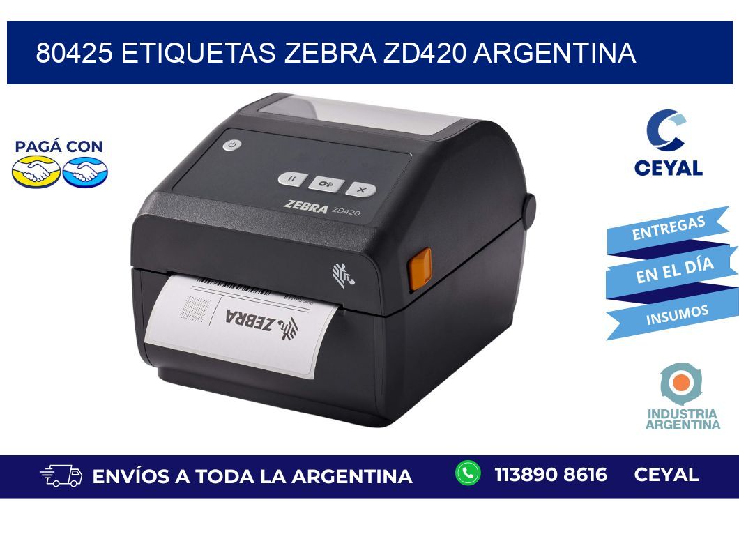 80425 etiquetas zebra zd420 argentina