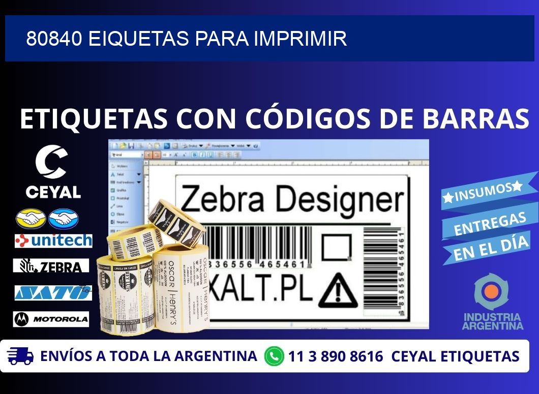 80840 EIQUETAS PARA IMPRIMIR
