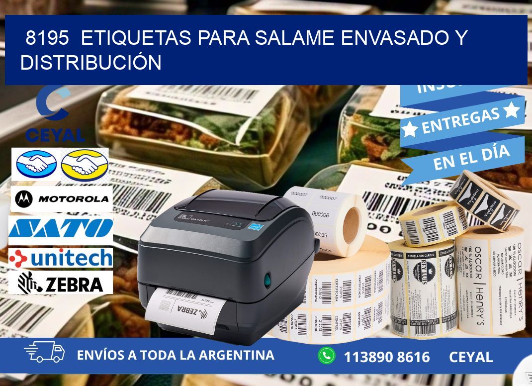 8195  ETIQUETAS PARA SALAME ENVASADO Y DISTRIBUCIÓN