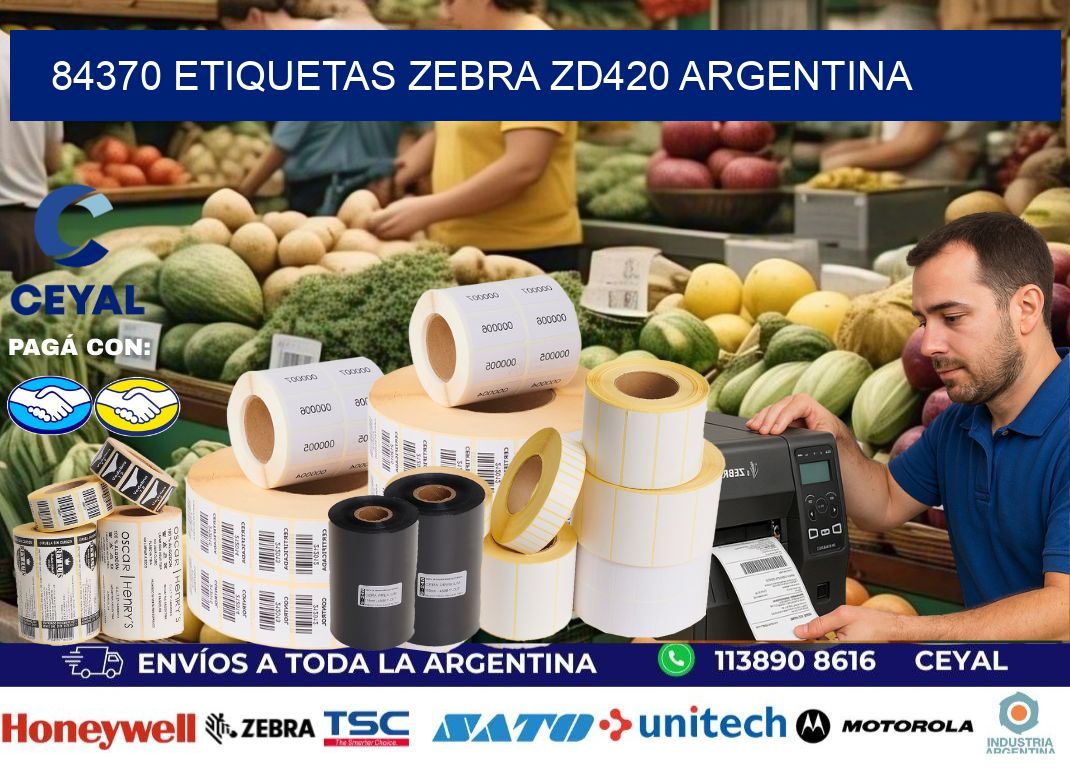 84370 etiquetas zebra zd420 argentina