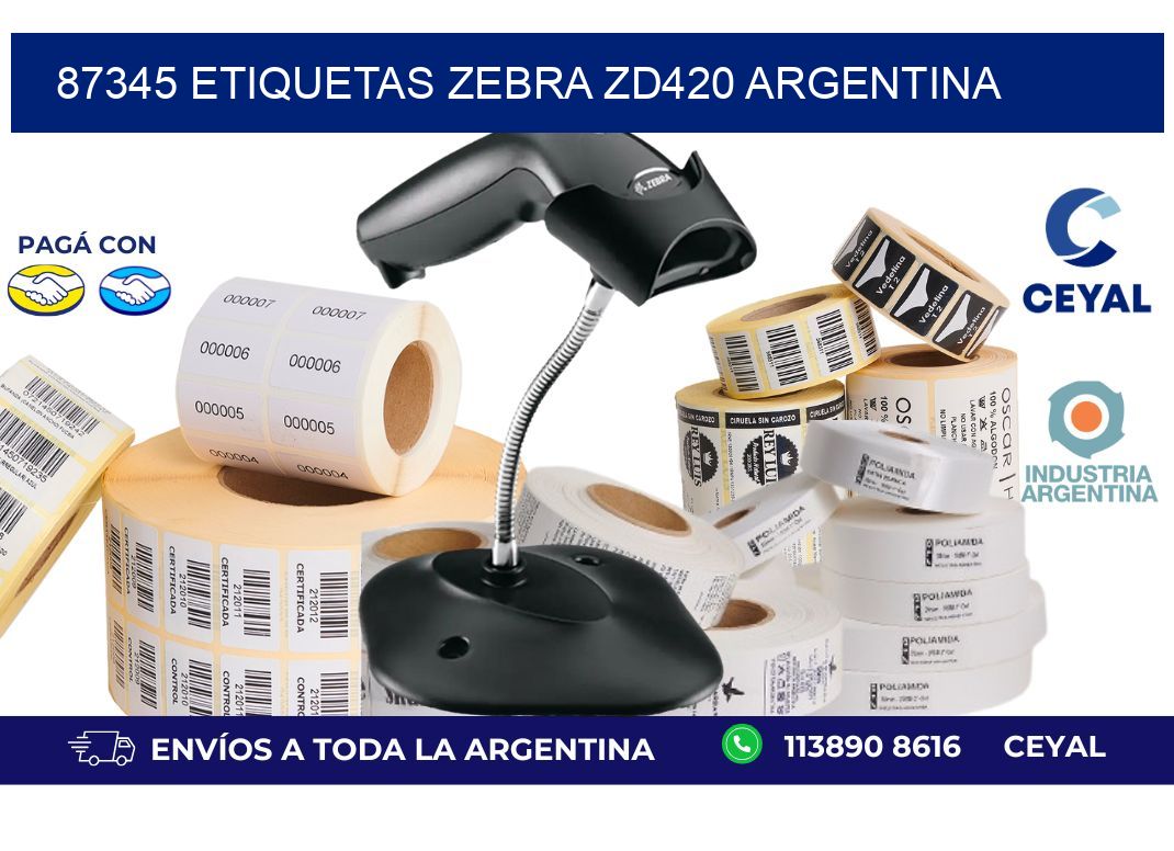87345 etiquetas zebra zd420 argentina