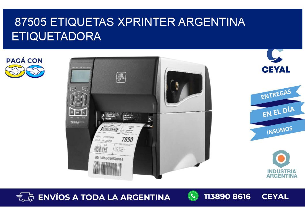 87505 etiquetas xprinter argentina ETIQUETADORA