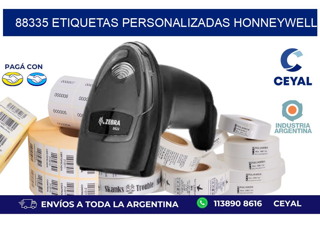 88335 ETIQUETAS PERSONALIZADAS HONNEYWELL