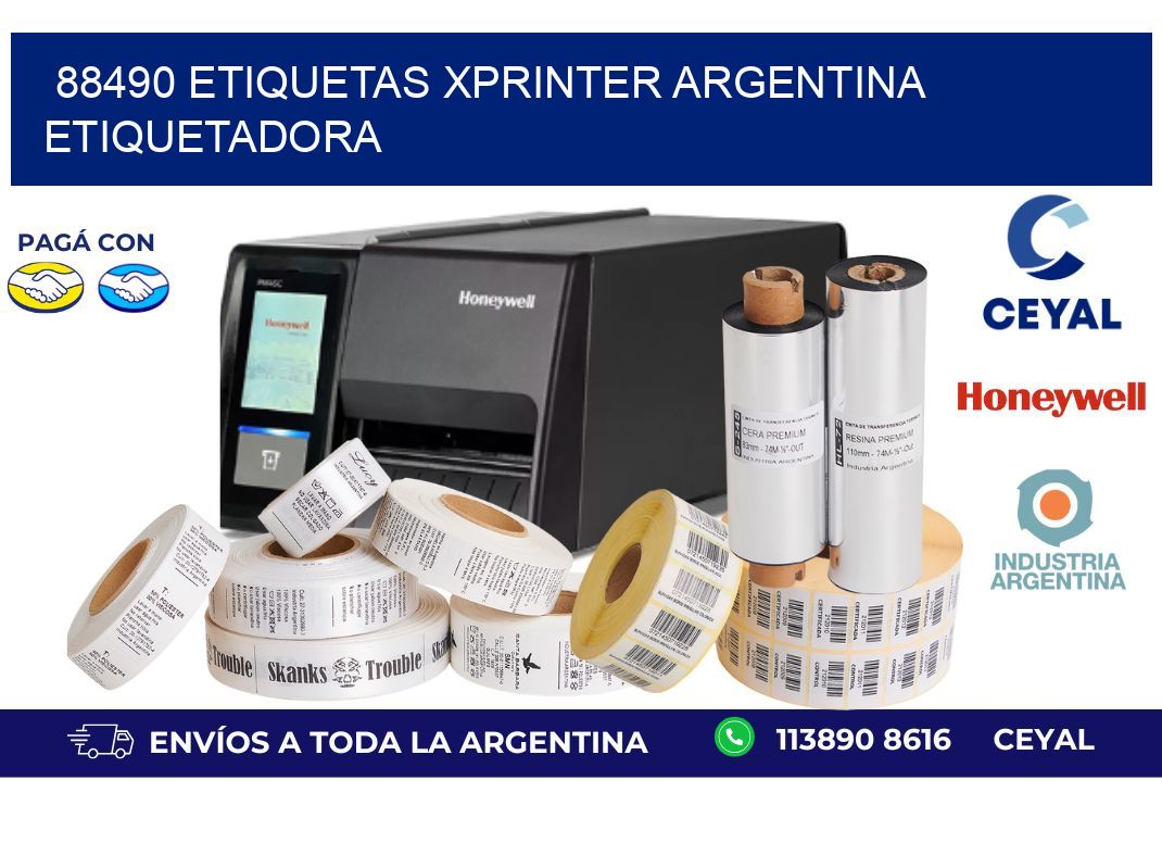 88490 etiquetas xprinter argentina ETIQUETADORA