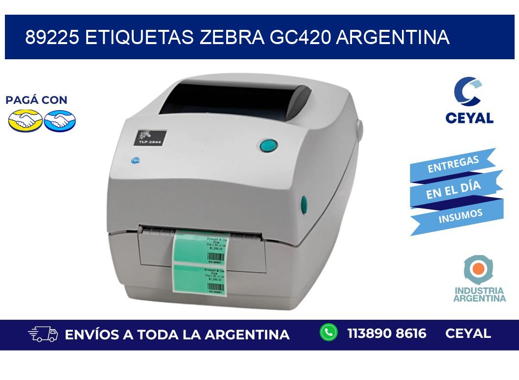 89225 etiquetas zebra gc420 argentina