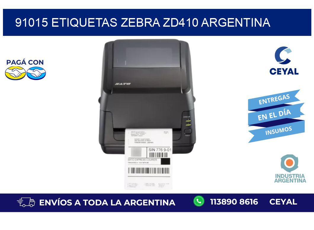 91015 etiquetas zebra zd410 argentina