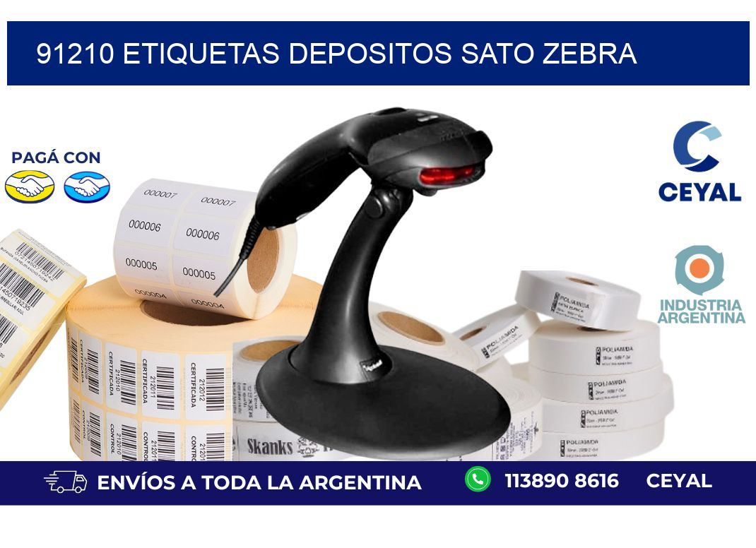 91210 ETIQUETAS DEPOSITOS SATO ZEBRA