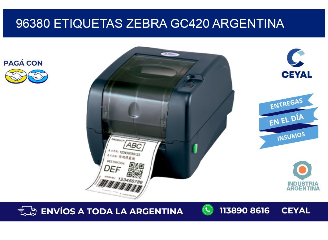 96380 etiquetas zebra gc420 argentina