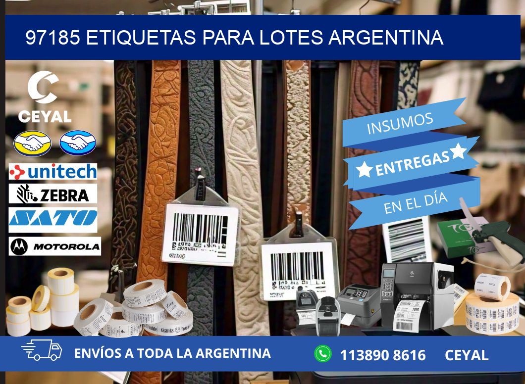 97185 ETIQUETAS PARA LOTES ARGENTINA