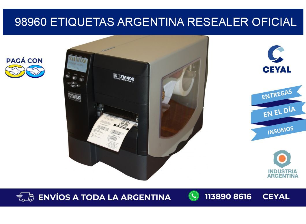 98960 etiquetas argentina RESEALER OFICIAL