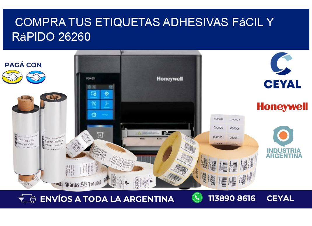 Compra tus Etiquetas Adhesivas Fácil y Rápido 26260