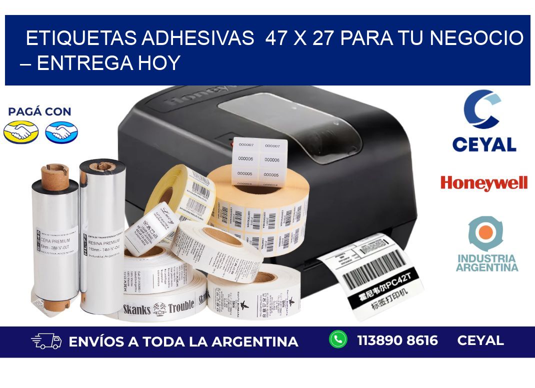 Etiquetas Adhesivas  47 x 27 para Tu Negocio – Entrega Hoy