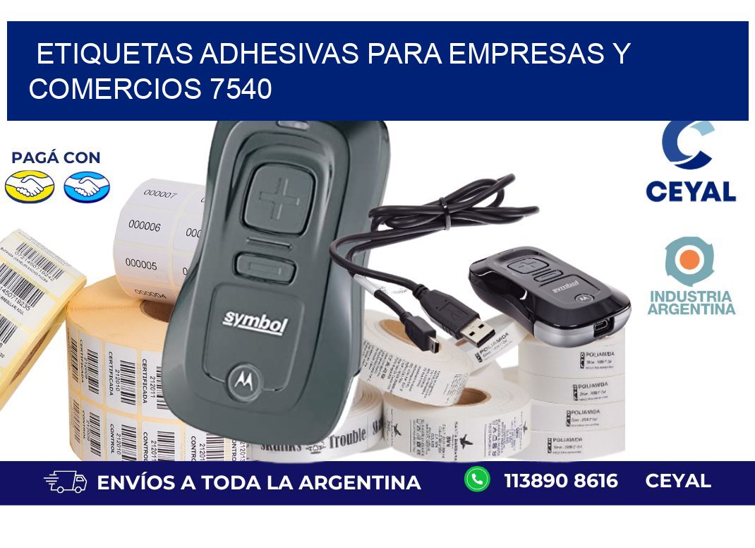 Etiquetas Adhesivas para Empresas y Comercios 7540