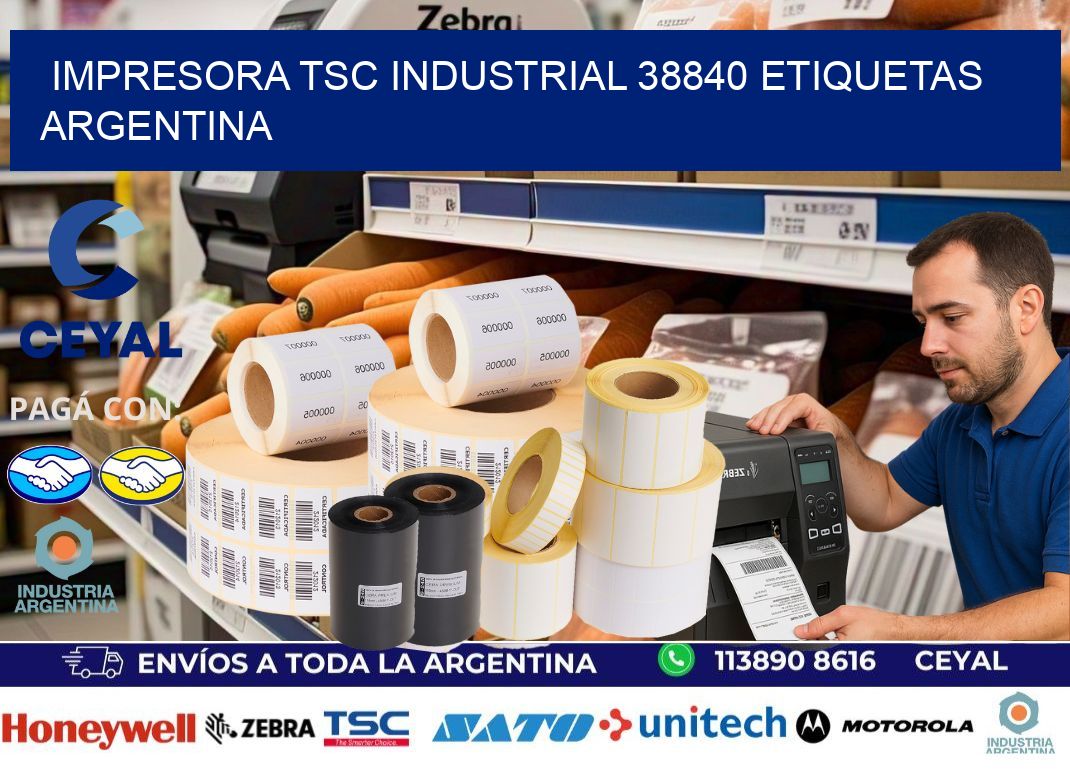 Impresora tsc industrial 38840 etiquetas argentina