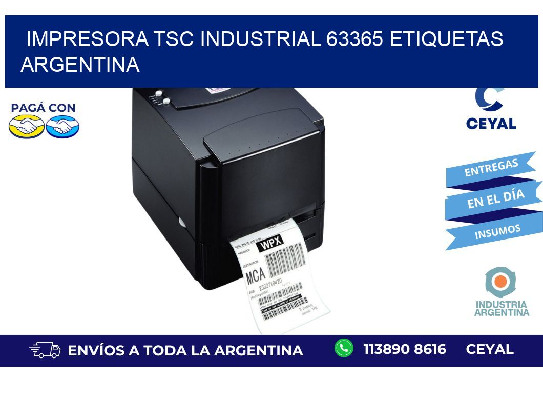 Impresora tsc industrial 63365 etiquetas argentina