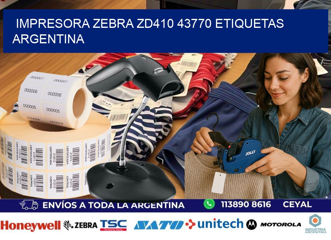 Impresora zebra zd410 43770 etiquetas argentina